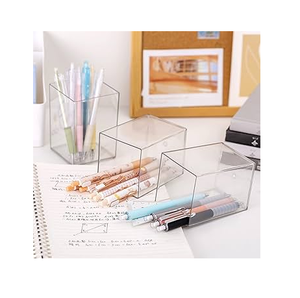Clear Acrylic Pen Stand Best Prices Desk Accessory Organizer Concept Concept Pen <b>Brush</b> Holder Display Rack - Product Image 3