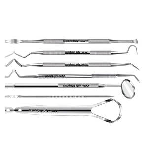 Herramientas Dentales Profesionales, Kit de Higiene Bucal, Estuche con Raspador de Dientes de Acero Inoxidable, Limpiador de Placa y Sarro - Product Image 3