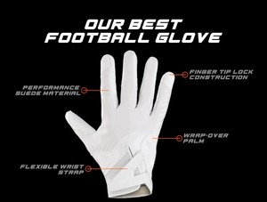 Gants de football Grip Boost - Technologie adhérente Solid Stealth 6.0 Boost Plus - Gants de football pour adultes et jeunes pour les receveurs larges - Product Image 3