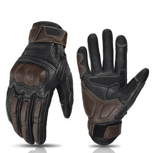 Gants de moto en cuir antidérapants pour course, protection en fibre de carbone, écran tactile étanche, personnalisables en gros - Product Image 1