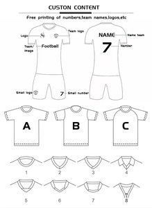 Maillots de football vierges en gros pour équipes, ensembles d'uniformes de football personnalisés, séchage rapide, 100 % polyester, pour hommes - Product Image 5
