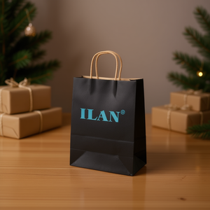 Borsa Regalo ILAN 31x41x15cm con Manico in Carta Nera - Product Image 2