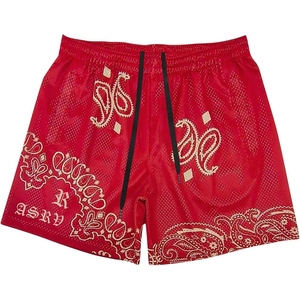 Shorts de basket-ball pour hommes à imprimé paisley, design bandana, séchage rapide, shorts d'entraînement athlétique - Product Image 1