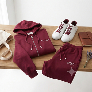 Conjunto Deportivo de 2 Piezas con Capucha, Talla Grande, Unisex, para Verano, con Logotipo Personalizado, Transpirable, Ecológico, de Peso Medio, Camiseta de Manga Larga y Pantalones Cortos - Product Image 4