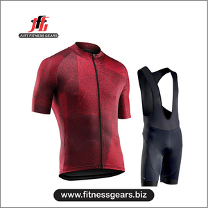 ชุดยูนิฟอร์มปั่นจักรยานแบบไม่มีแขน JUST FITNESS GEARS ผลิตจากผ้าสแปนเด็กซ์/โพลีเอสเตอร์คุณภาพสูง 100% แห้งเร็ว พิมพ์ลายแบบซับลิเมชั่น สำหรับผู้ใหญ่ | - Product Image 2