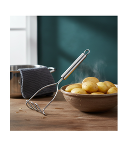 Triturador de papas premium con mango metálico resistente para un molido suave, ideal para uso en el hogar, restaurantes y cocinas de hoteles. - Product Image 1
