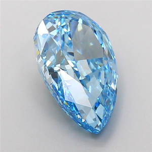 Impresionante Diamante Azul de 7 Quilates con Corte Pera, Diamante Suelto de Color Fantasía en Forma de Lágrima para Joyería de Lujo a Medida - Product Image 4