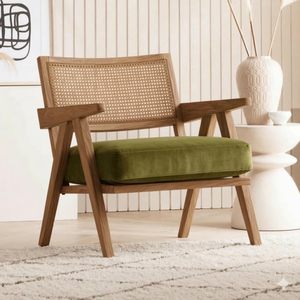 Sillón de Madera de Teca para el Hogar, Dormitorio, Sala de Estar, Comedor, Sala de Recepción |   Ultra Suave y Cómodo para un Uso sin Preocupaciones | - Product Image 1