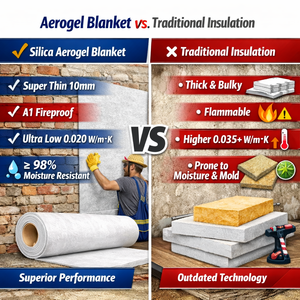 Couverture <span class=keywords><strong>en</strong></span> aérogel de silice ignifuge pour la modernisation énergétique des bâtiments anciens et la rénovation de l'isolation des murs, barrière thermique haute température - Product Image 5
