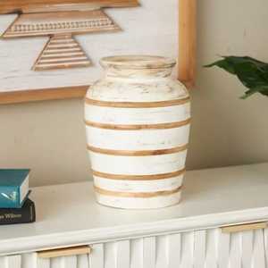 Vase à fleurs en bois massif fait main, haut, pour table, en bois naturel, vase cylindrique pour fleurs, décoration intérieure - Product Image 4