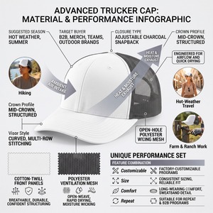 Casquette Trucker à Patch Tissé Personnalisé, Bloc de Couleurs, Panneau Avant en Denim, Dos en Maille de Polyester, Fabricant OEM, Personnalisée pour l'Été, Nouveauté - Product Image 3