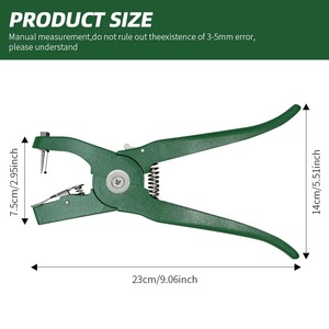 Applicateur d'étiquettes auriculaires pour animaux, dispositif de contrôle, pince métallique pour étiquettes auriculaires, outil d'identification pour porcs, vaches, moutons et lapins - Product Image 3