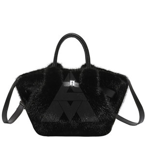 กระเป๋าสะพายขนสัตว์ขายดี มีสินค้าในสต็อก ผลิตในปากีสถาน สีดำ - Product Image 1