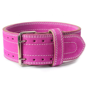 Wholesale Leather Weightlifting Power <b>Belt</b> with Steel Buckle, Heavy Duty Non-Slip Adjustable Support for Gym, Powerlifting - Product Image 5