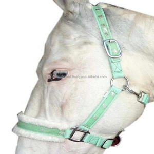 Ensemble de licol pour cheval en nylon occidental de toutes tailles avec logo personnalisé, rembourrage doux en vison, équipement équestre, licol en nylon pour cheval - Product Image 5