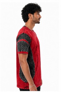 Camiseta de Algodón Grueso para Hombre, Lavada con Ácido, con Logotipo Personalizado, Nuevo Diseño, Corte Regular, Estampada, Lisa - Product Image 2