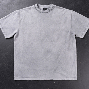 Camiseta Oversize de Algodón Pesado con Estampado Gráfico y Lavado Ácido, Estilo Urbano, Personalizada OEM para Venta al por Mayor - Product Image 6