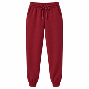 กางเกงจ็อกเกอร์สีพื้นแฟชั่น OEM/ODM ผลิตตามสั่ง ผ้าฟลีซ ทรงปกติ สำหรับผู้หญิง สวมใส่สบายในฤดูหนาว กางเกงวอร์มผูกเชือก - Product Image 3