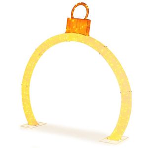 Arco Natalizio Pre-Illuminato di 3,2 Metri con Decorazioni Dorate e 300 Luci LED Bianco Caldo - Product Image 4