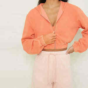 เสื้อฮู้ดผู้หญิงผ้าฝ้ายฟลีซ 100% แบบสวมหัว น้ำหนักเบา แห้งเร็ว รับสกรีนโลโก้ - Product Image 3