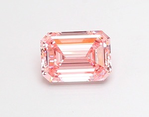 Diamant rose intense fantaisie taille émeraude de 1,24 carat, CVD, clarté VS2, polissage excellent, pierre cultivée en laboratoire, pour bijoux sur mesure - Product Image 6