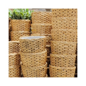 Pot à plantes en jacinthe d'eau écologique, fait main, décoratif, pour intérieur et extérieur - Product Image 5