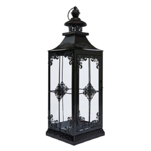 Lanterne à bougie en métal et verre de style antique, couleur noire, pour la décoration de mariage et de table à la maison, fabriquée à la main - Product Image 5