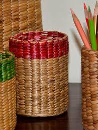Cesta Organizadora de Escritorio de Mimbre Tejida a Mano para Oficina y Hogar - Product Image 2