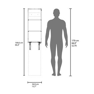 Rupert โต๊ะพับได้3ชั้นทนทานสำหรับเฟอร์นิเจอร์สำนักงานใช้พื้นที่อย่างมีประสิทธิภาพ - Product Image 4