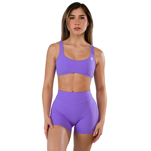 Sujetador deportivo sin costuras para mujer con tiras y espalda abierta, para yoga y fitness, elástico, ligero, con soporte, top de entrenamiento, color ultravioleta - Product Image 1
