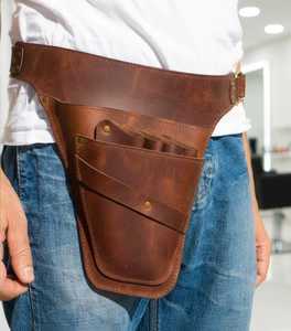 Étui à ciseaux en cuir véritable sur mesure, étui professionnel pour outils de coiffure, pour stylistes de salon, LBSH-0009B - Product Image 2