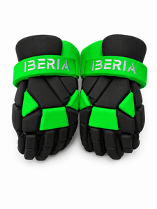 Gants de lacrosse professionnels de qualité supérieure en noir et vert pour hommes, vente en gros personnalisée OME |   Gants de lacrosse rembourrés et protecteurs - Product Image 4
