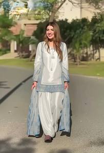 Conjunto de Traje Salwar Farshi para Mujer, Ropa India y Pakistaní Bordada, Reversible, Sin Arrugas, Elástica, para Bodas - Product Image 1