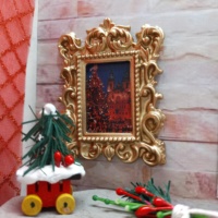 Mainan Furnitur Natal Miniatur 1:12 untuk Dekorasi Rumah Boneka Musiman, Bahan Kayu & Kertas & Plastik untuk Usia 14+ Tahun