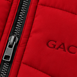 Chaleco Acolchado Rojo para Hombre, sin Mangas, con Cuello Alto, Cierre Completo y Bolsillos con Cremallera, para Uso Casual en Exteriores en Invierno - Product Image 6