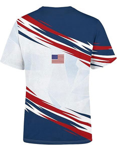 Camiseta de Baloncesto Sublimada de EE. UU. para Hombre, Manga Corta, Cuello Redondo, Malla Transpirable, Ropa Deportiva, Ajuste Regular para Adulto - Product Image 6