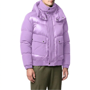 2026 Best Selling Durable <b>Hooded</b> Waterproof Plus Size Zipper Closure High Quality Winter <b>Puffer</b> <b>Jackets</b> <b>Men</b> Printed Low Front - Product Image 2