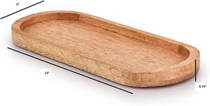 plateau ovale en bois - Product Image 3