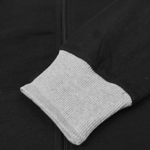 Sweat-shirt à capuche zippé pour homme, coupe classique, style décontracté, automne, en tissu French Terry, avec empiècements de couleur contrastée - Product Image 6