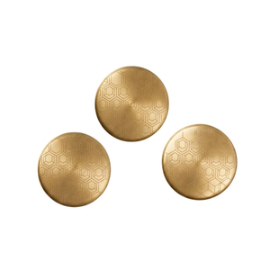 Luxury <b>Gold</b> Metal Drink <b>Coaster</b> Set of 4 with Holder Anti-Slip Brass Stainless Steel Cup Mat for Home Bar Hotel Table Decoration - Product Image 3