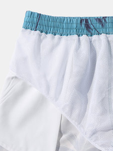 Pantalones Cortos Deportivos Personalizados de Alta Calidad para Hombre, Pantalones Cortos Casuales de Verano OEM, Transpirables, con Estampado de Árboles por Sublimación, de Secado Rápido, para Playa - Product Image 4