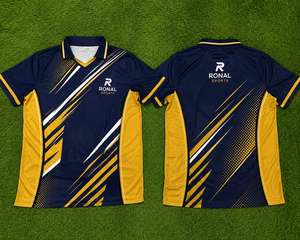 Custom Navy Gold Sublimation <b>Polo</b> Shirt Men Quick Dry Polyester Golf Sports Team Uniform Breathable Performance <b>Polo</b> OEM factory - Product Image 6
