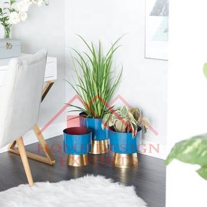 Base para sala de estar y decoración del hogar, maceta moderna decorativa de Metal, Base de Pedestal dorada decorativa, maceta moderna con Pedestal - Product Image 4