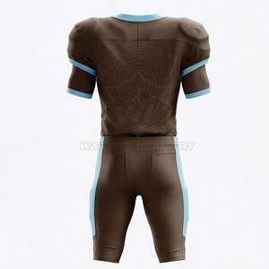 Uniforme de football américain athlétique, maillot de football en polyester imprimé par transfert thermique, pantalon assorti, conçu pour les clubs/écoles - Product Image 2