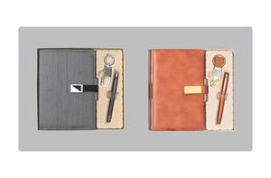 Ensemble cadeau d'affaires en cuir PU de qualité supérieure, impression numérique personnalisée, stylo, porte-clés, porte-cartes, cadeau d'entreprise - Product Image 4