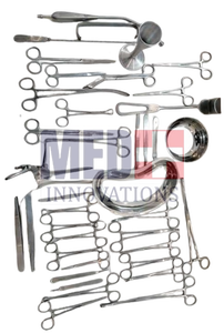Ensemble d'instruments chirurgicaux avec boîte de rangement Ensemble de 50 instruments de césarienne en acier inoxydable - Product Image 3