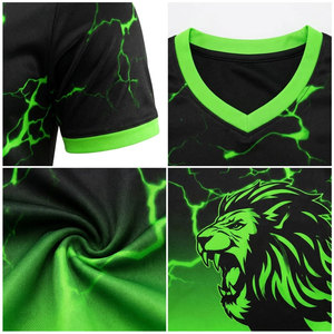 Conjunto de Uniforme de Fútbol Sublimado Personalizado para Unisex, Cuello Redondo, Secado Rápido, Absorción de Humedad, a Precio Económico - Product Image 6