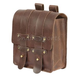 Sacs de ceinture médiévaux et de la Renaissance en cuir de vachette 100 % véritable pour reconstitutions historiques - Product Image 4