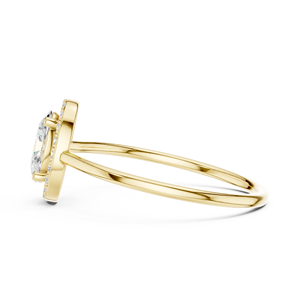 Bague solitaire ovale en or jaune de luxe pour femme, élégante, pour fiançailles, mariage, anniversaire, bijou de mode, cadeau - Product Image 5
