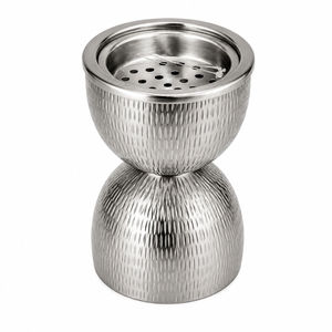 Vente en gros de brûleurs d'encens de luxe en laiton argenté et acier inoxydable, Mabkhara, base sphérique sur piédestal, support pour charbon, oud et bakhoor, cadeaux de l'Aïd - Product Image 4